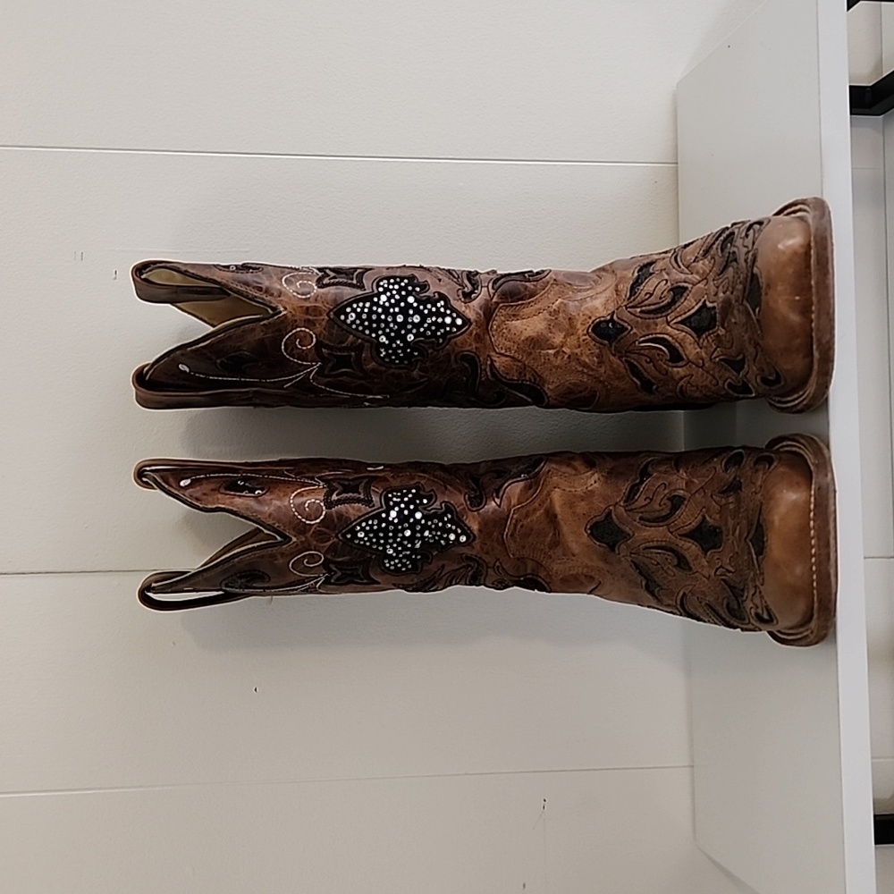 Corral Brown Embroidered Western Boots - Picture 2 of 7